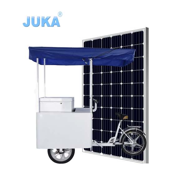 108Liter Solar Ice Cream Tricycle DC SOLAR ICE CREAM FREEZER BIKE Products JUKA SOLAR TECH CO. LTD