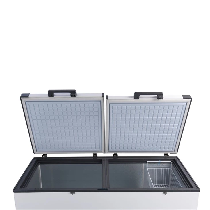 85mm Foaming Thickness Normal 12v/24v Solar Deep Freezer Double Doors BD/BC-508 factory