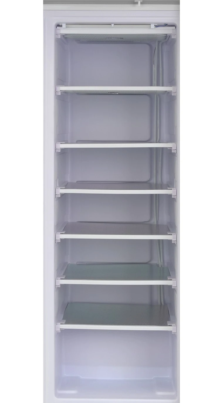 Interior of the BD-198-7 showing seven aluminium freezing plate shelves