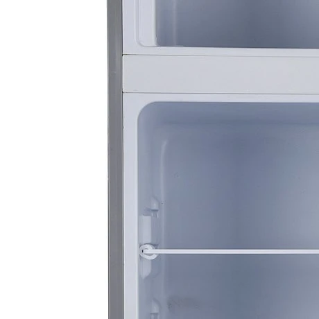 Tempered glass shelves inside the fresh food compartment